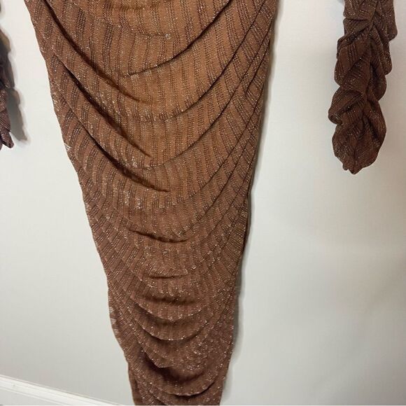 Camila Coelho Joelle Midi Dress in Brown Flawed - Picture 14 of 15